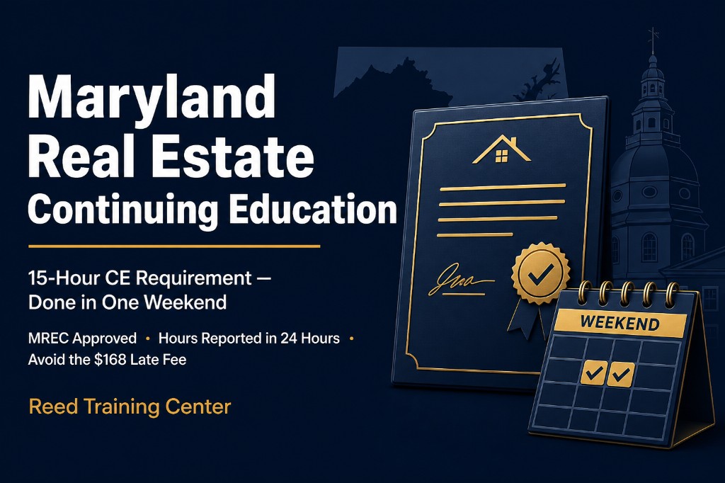 Maryland Real Estate CE Requirements — Everything Licensed Agents Need to Know (2026)